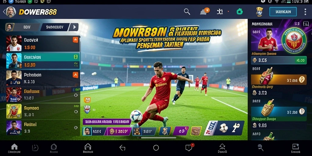 Tampilan gameplay Sportsbook yang menarik dalam aplikasi DOWER88.