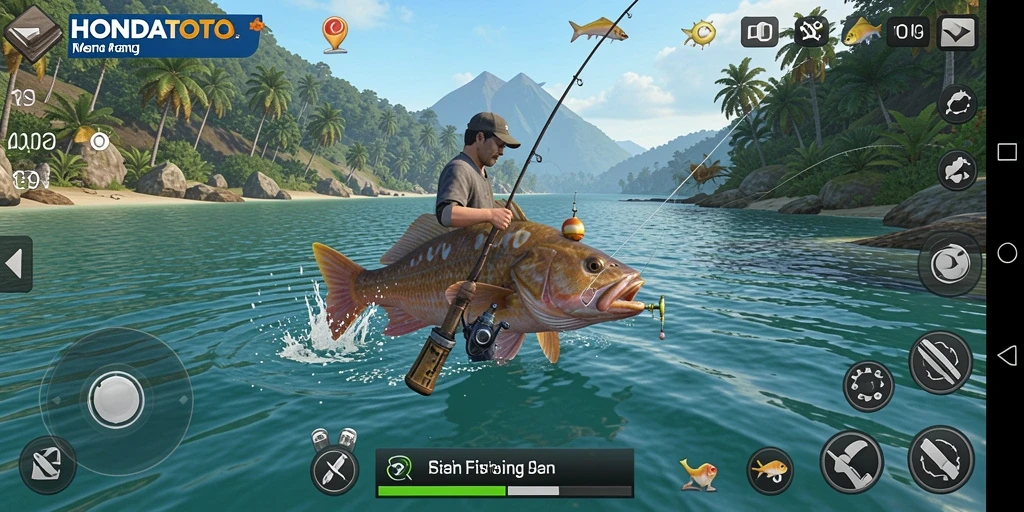 Gameplay seru HONDATOTO dengan fitur memancing terbaik.