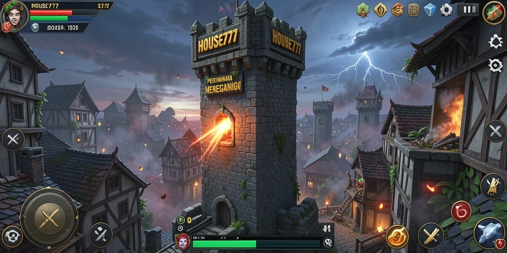 Gameplay menara pertahanan yang menegangkan dan strategis.