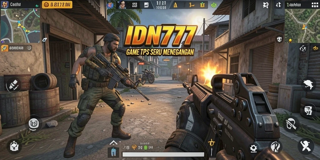 Gameplay seru IDN777 dalam aksi penuh pertempuran TPS.