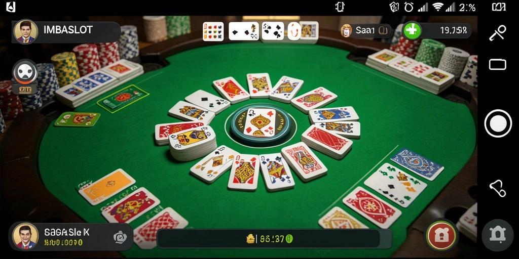 Screenshot gameplay gaple yang penuh aksi di IMBASLOT.