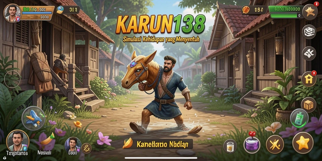 Tangkapan layar menunjukkan gameplay simulasi kehidupan yang menarik.