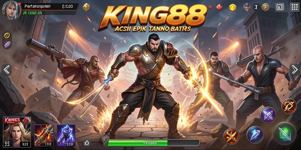 Tampilan seru dari gameplay KING88 yang penuh aksi.