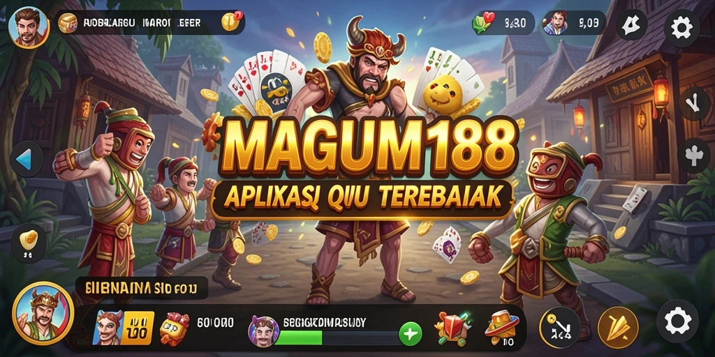Tampilan gameplay seru dalam MAGNUM188 yang menampilkan kartu QiuQiu.