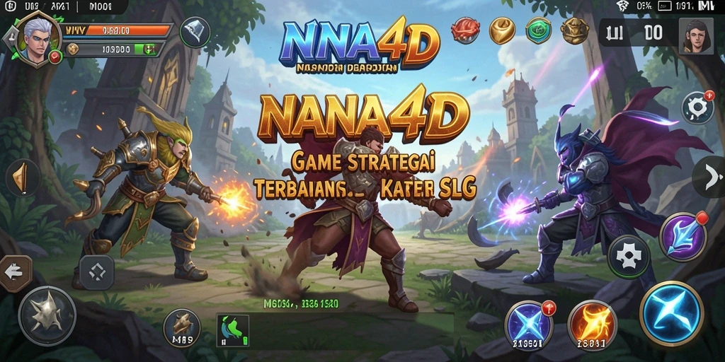 Screenshot NANA4D menampilkan aksi seru dalam strategi SLG.