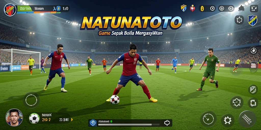 Screenshot gameplay NATUNATOTO dengan aksi seru di lapangan.