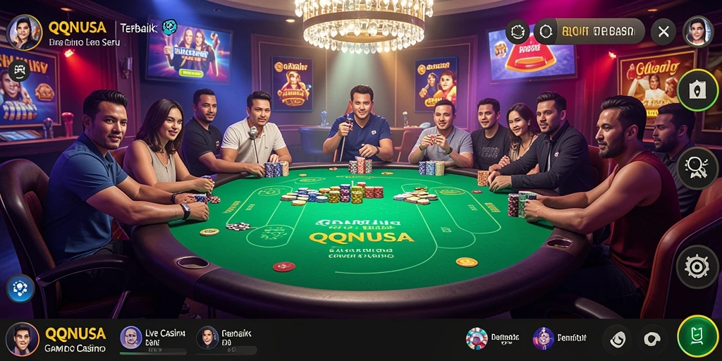 Tampilan gameplay seru dari QQNUSA di Live Casino.