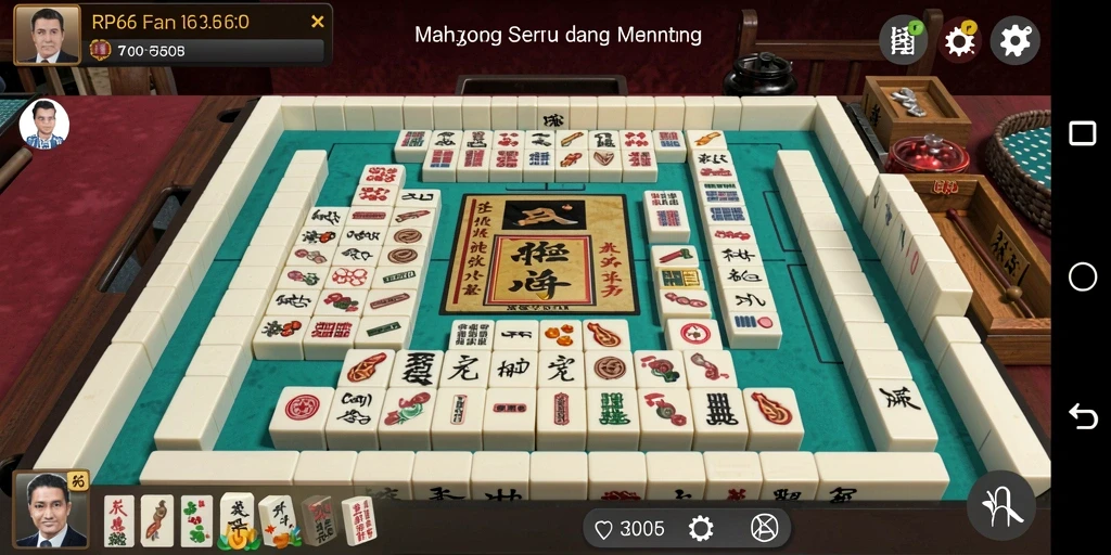 Tampilan gameplay menarik dari RP66 yang menampilkan tantangan Mahjong.