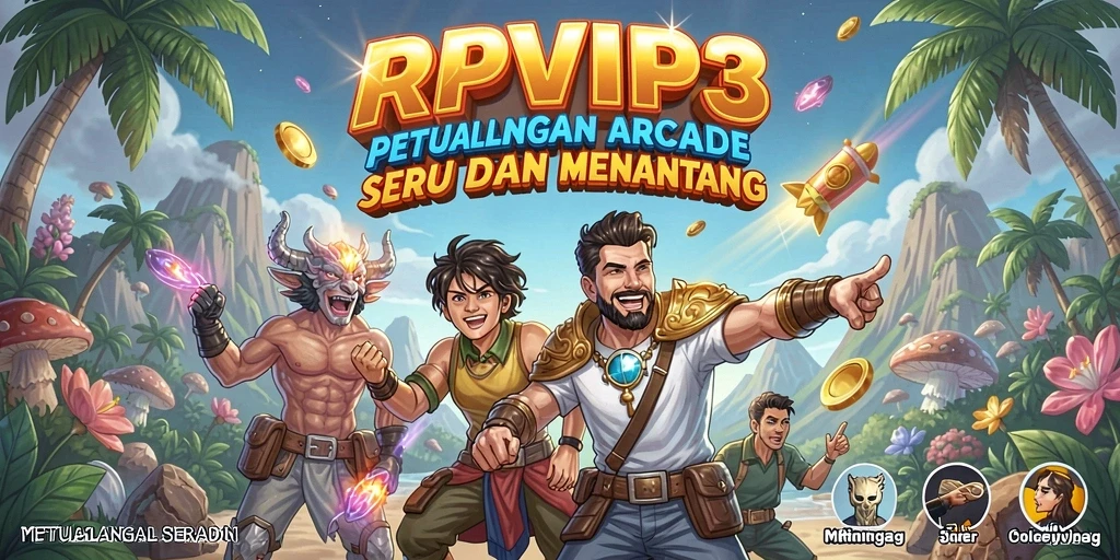 Tampilan seru dari gameplay arcade RPVIP3 yang mendebarkan.