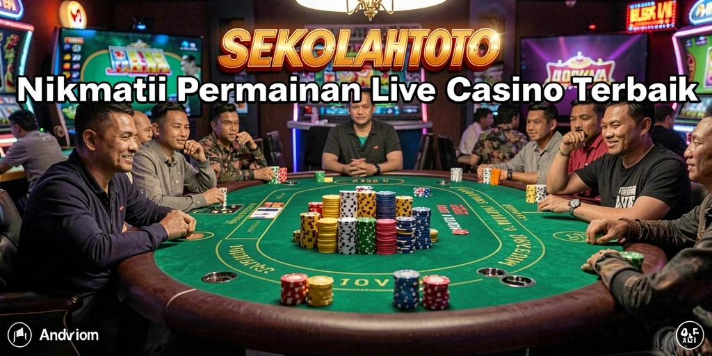 Tampilan menarik permainan Live Casino di SEKOLAHTOTO.