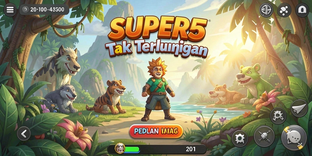 Gameplay SUPER5 yang penuh aksi dan petualangan mendebarkan.