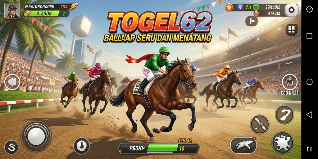Screenshot gameplay TOGEL62 yang menunjukkan aksi balap yang seru.