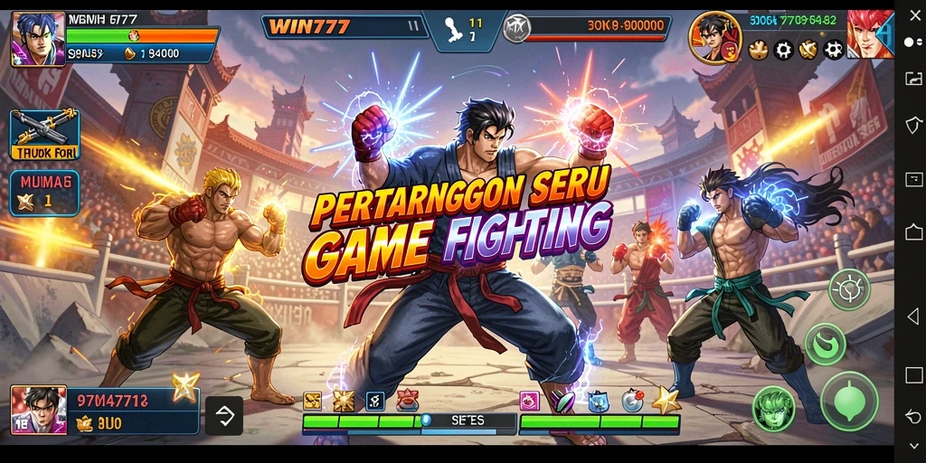 Tampilan gameplay seru dalam pertarungan <strong>WIN777</strong> yang menegangkan.