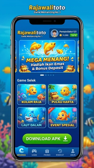 Tampilan aplikasi rajawalitoto yang intuitif dan menarik.